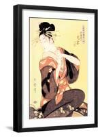 Reigning Beauty: Hanozuma-Kitagawa Utamaro-Framed Art Print