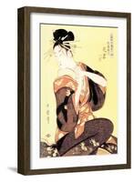 Reigning Beauty: Hanozuma-Kitagawa Utamaro-Framed Art Print
