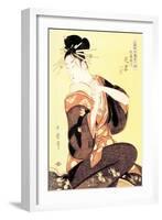 Reigning Beauty: Hanozuma-Kitagawa Utamaro-Framed Art Print