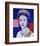 Reigning Queens: Queen Elizabeth II of the United Kingdom, 1985 (blue)-Andy Warhol-Framed Art Print