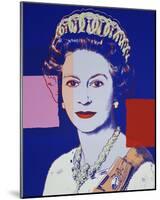 Reigning Queens: Queen Elizabeth II of the United Kingdom, 1985 (blue)-Andy Warhol-Mounted Art Print