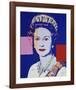 Reigning Queens: Queen Elizabeth II of the United Kingdom, 1985 (blue)-Andy Warhol-Framed Art Print