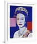 Reigning Queens: Queen Elizabeth II of the United Kingdom, 1985 (blue)-Andy Warhol-Framed Art Print