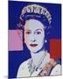 Reigning Queens: Queen Elizabeth II of the United Kingdom, 1985 (blue)-Andy Warhol-Mounted Art Print