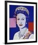 Reigning Queens: Queen Elizabeth II of the United Kingdom, 1985 (blue)-Andy Warhol-Framed Art Print