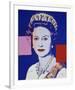 Reigning Queens: Queen Elizabeth II of the United Kingdom, 1985 (blue)-Andy Warhol-Framed Art Print