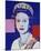 Reigning Queens: Queen Elizabeth II of the United Kingdom, 1985 (blue)-Andy Warhol-Mounted Art Print