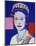 Reigning Queens: Queen Elizabeth II of the United Kingdom, 1985 (blue)-Andy Warhol-Mounted Giclee Print