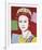 Reigning Queens: Queen Elizabeth II of the United Kingdom, 1985 (dark outline)-Andy Warhol-Framed Art Print