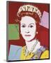 Reigning Queens: Queen Elizabeth II of the United Kingdom, 1985 (dark outline)-Andy Warhol-Mounted Art Print