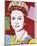 Reigning Queens: Queen Elizabeth II of the United Kingdom, 1985 (dark outline)-Andy Warhol-Mounted Art Print