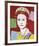 Reigning Queens: Queen Elizabeth II of the United Kingdom, c.1985 (Dark Outline)-Andy Warhol-Framed Giclee Print