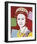 Reigning Queens: Queen Elizabeth II of the United Kingdom, c.1985 (Dark Outline)-Andy Warhol-Framed Giclee Print