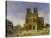 Reims Cathedral, 1833-Domenico Quaglio-Stretched Canvas