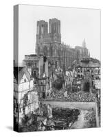 Reims Cathedral after the German Retreat, 1918-Jacques Moreau-Stretched Canvas