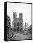 Reims Cathedral after the German Retreat, 1918-Jacques Moreau-Framed Stretched Canvas