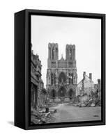 Reims Cathedral after the German Retreat, 1918-Jacques Moreau-Framed Stretched Canvas