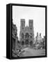 Reims Cathedral after the German Retreat, 1918-Jacques Moreau-Framed Stretched Canvas