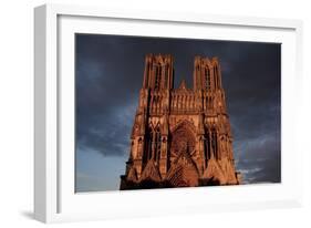 Reims Cathedral France west front-Charles Bowman-Framed Photographic Print