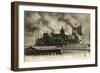 Reims Cathedral is Set on Fire by the Germans-null-Framed Art Print