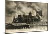 Reims Cathedral is Set on Fire by the Germans-null-Mounted Art Print