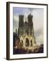 Reims Cathedral, Painting by David Roberts (1796-1864)-David Roberts-Framed Giclee Print