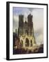 Reims Cathedral, Painting by David Roberts (1796-1864)-David Roberts-Framed Giclee Print