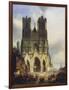 Reims Cathedral, Painting by David Roberts (1796-1864)-David Roberts-Framed Giclee Print