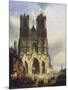 Reims Cathedral, Painting by David Roberts (1796-1864)-David Roberts-Mounted Giclee Print