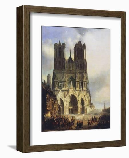 Reims Cathedral, Painting by David Roberts (1796-1864)-David Roberts-Framed Giclee Print