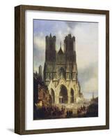 Reims Cathedral, Painting by David Roberts (1796-1864)-David Roberts-Framed Giclee Print