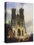 Reims Cathedral, Painting by David Roberts (1796-1864)-David Roberts-Stretched Canvas