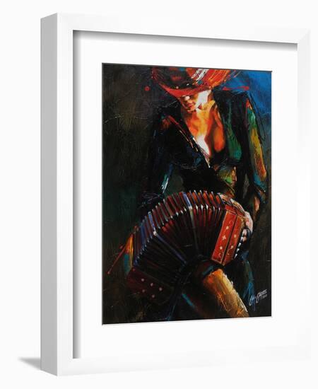 Reina del Bandoneon-Colin John Staples-Framed Art Print