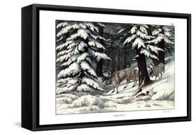 Reindeer, 1860-null-Framed Stretched Canvas