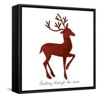 Reindeer 1-Erin Clark-Framed Stretched Canvas