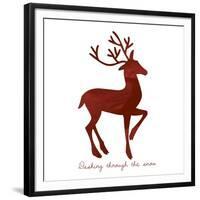 Reindeer 1-Erin Clark-Framed Giclee Print