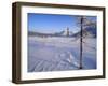 Reindeer and Herders Crossing Winter Tundra, Ayanka, Kamchatka, Russian Far East, Russia-Nick Laing-Framed Photographic Print