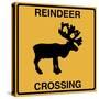 Reindeer Crossing-Tina Lavoie-Stretched Canvas