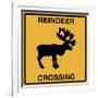 Reindeer Crossing-Tina Lavoie-Framed Giclee Print