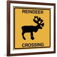 Reindeer Crossing-Tina Lavoie-Framed Giclee Print