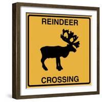 Reindeer Crossing-Tina Lavoie-Framed Giclee Print