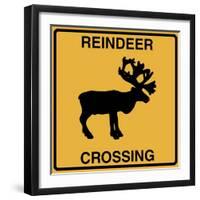 Reindeer Crossing-Tina Lavoie-Framed Giclee Print