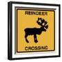 Reindeer Crossing-Tina Lavoie-Framed Giclee Print
