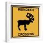 Reindeer Crossing-Tina Lavoie-Framed Giclee Print