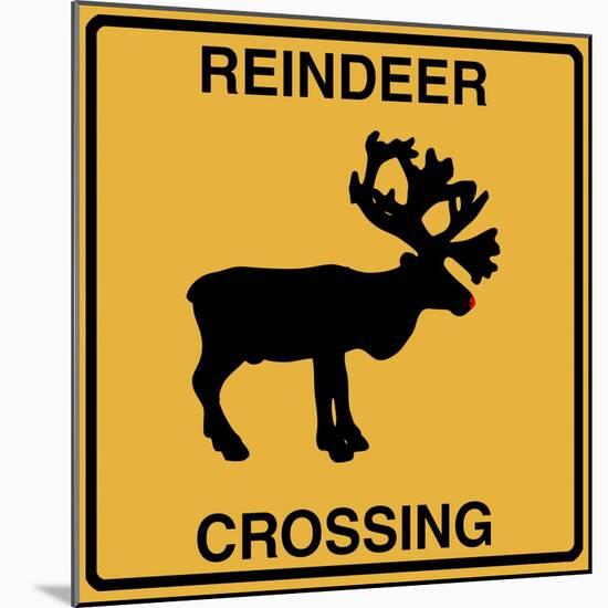 Reindeer Crossing-Tina Lavoie-Mounted Giclee Print