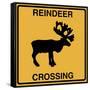 Reindeer Crossing-Tina Lavoie-Framed Stretched Canvas