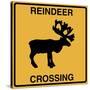 Reindeer Crossing-Tina Lavoie-Stretched Canvas