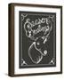 Reindeer in Chalk-Ali Lynne-Framed Giclee Print