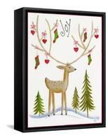 Reindeer Joy-Beverly Johnston-Framed Stretched Canvas