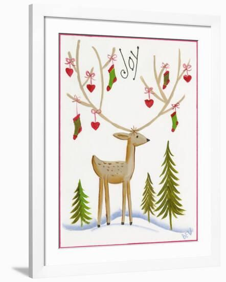 Reindeer Joy-Beverly Johnston-Framed Giclee Print